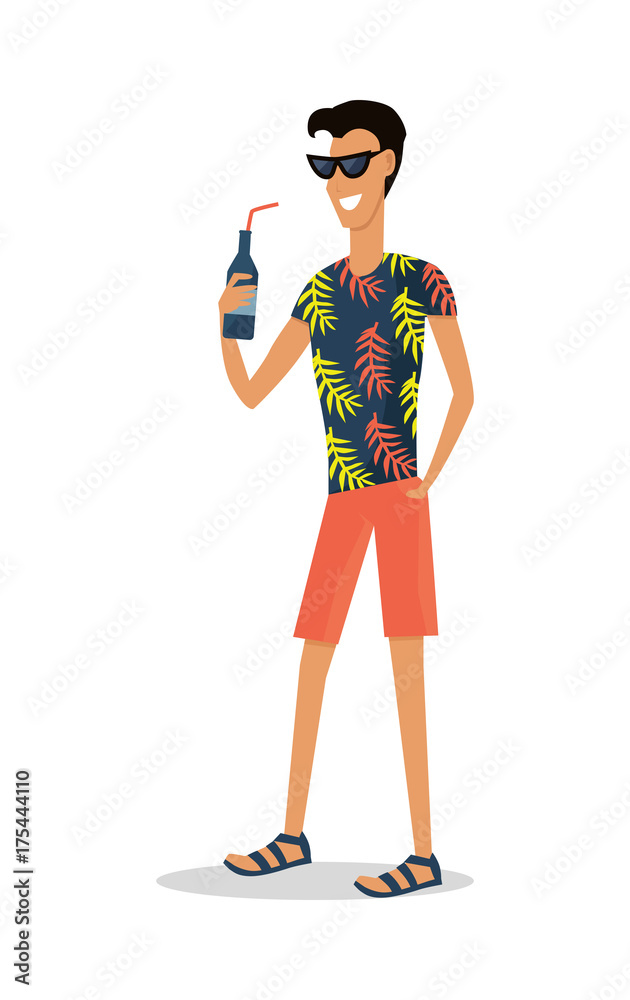 Summer Vacation Pleasure Vector Illustration Summer Vacation Pleasure Vector Illustration