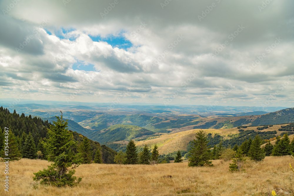 Mountain scenics with hills and mountains - nature landscape.