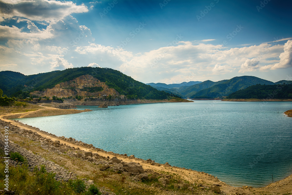 Naklejka premium Lake Zaovine in Serbia