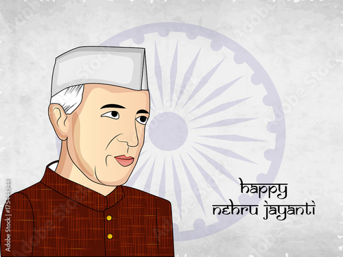 Illustration of background for Jawaharlal Nehru Jayanti photo