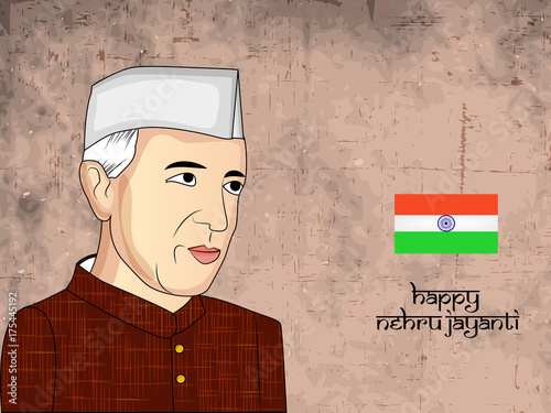 Illustration of background for Jawaharlal Nehru Jayanti photo