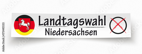 Papierzettel Landtagswahl Niedersachsen