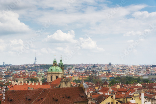 Aerial view Prague city  Czech republic