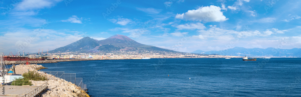 Napoli and volcano Vesuvius Napoli and volcano Vesuvius