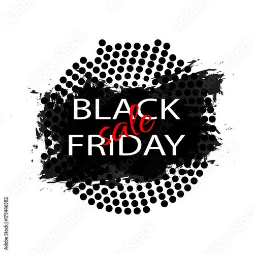 Black friday sale. Abstract explosion black glass Vector illustration