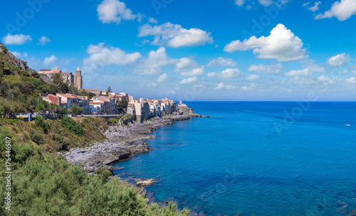 Coast of Cefalu in Sicily, Italy