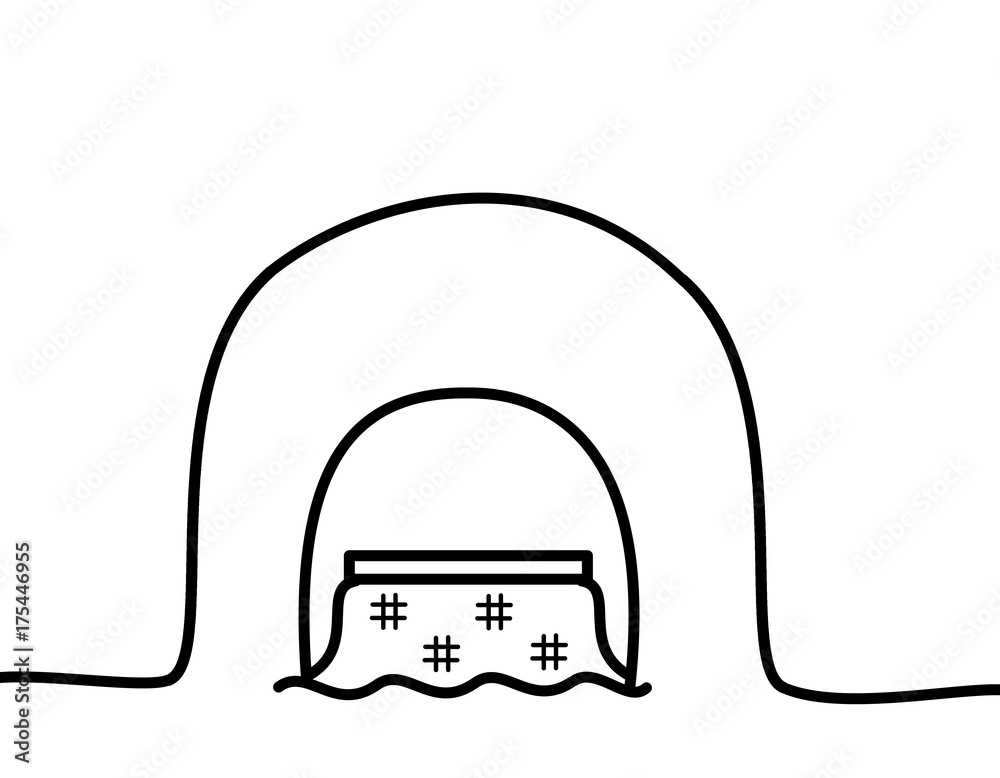 かまくら(線画)