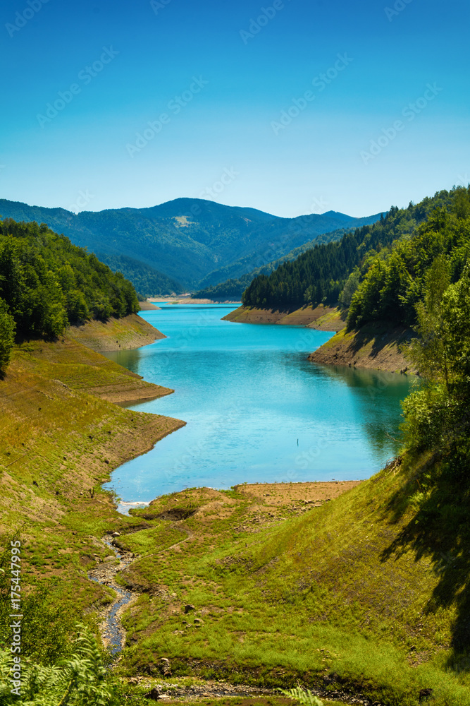 Naklejka premium Lake Zaovine in Serbia