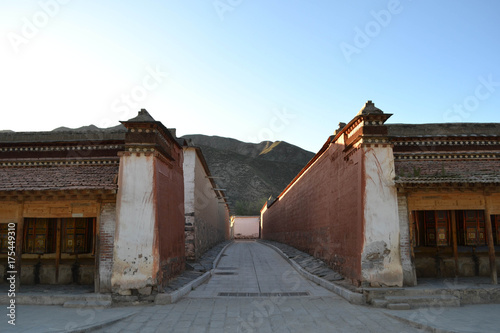 The Tibetan kora or pilgrimage and prayer wheels in Xiahe (Labrang), Amdo Tibet photo