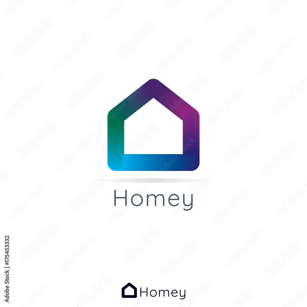 Home house Logo. simple concept with 3d colors. Home house Logo. simple concept with 3d colors.
