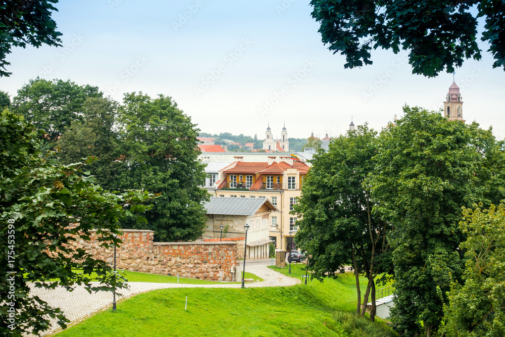antique building view in Old Town Vilnius, Lithuanian antique building view in Old Town Vilnius, Lithuanian