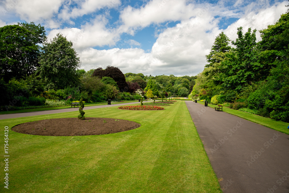 Central alley with flower beds in Seaton Park, Aberdeen Central alley with flower beds in Seaton Park, Aberdeen