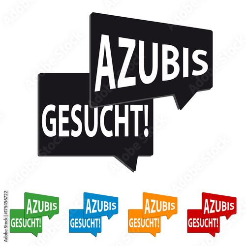Azubis Gesucht - Bunte Vektor Sprechblasen