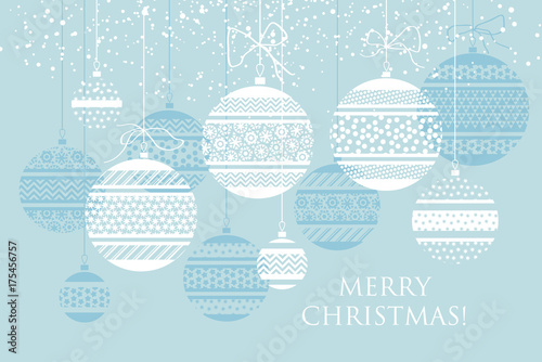 bauble decor vector pattern vector illustration. Xmas and new year ornament m...