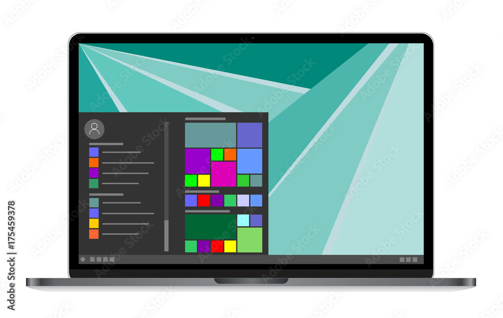 modern laptop with icon on screen vector eps 10 modern laptop with icon on screen vector eps 10