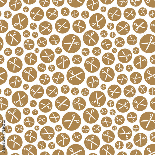 Scissors. Seamless pattern. Abstract background. Vector illustration.