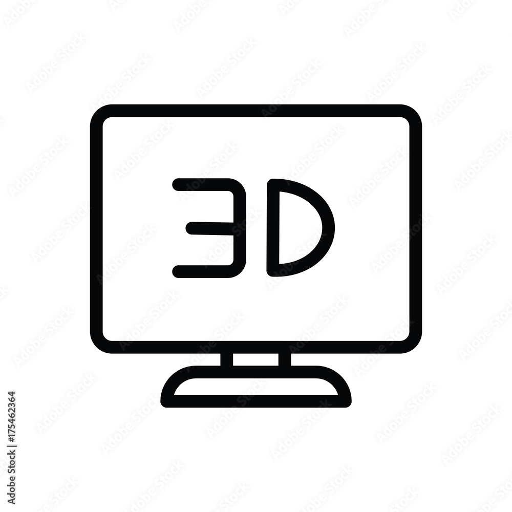 3d television icon 3d television icon