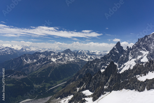 A view of the Aosta Valley from the summit of Punta Helbronner.