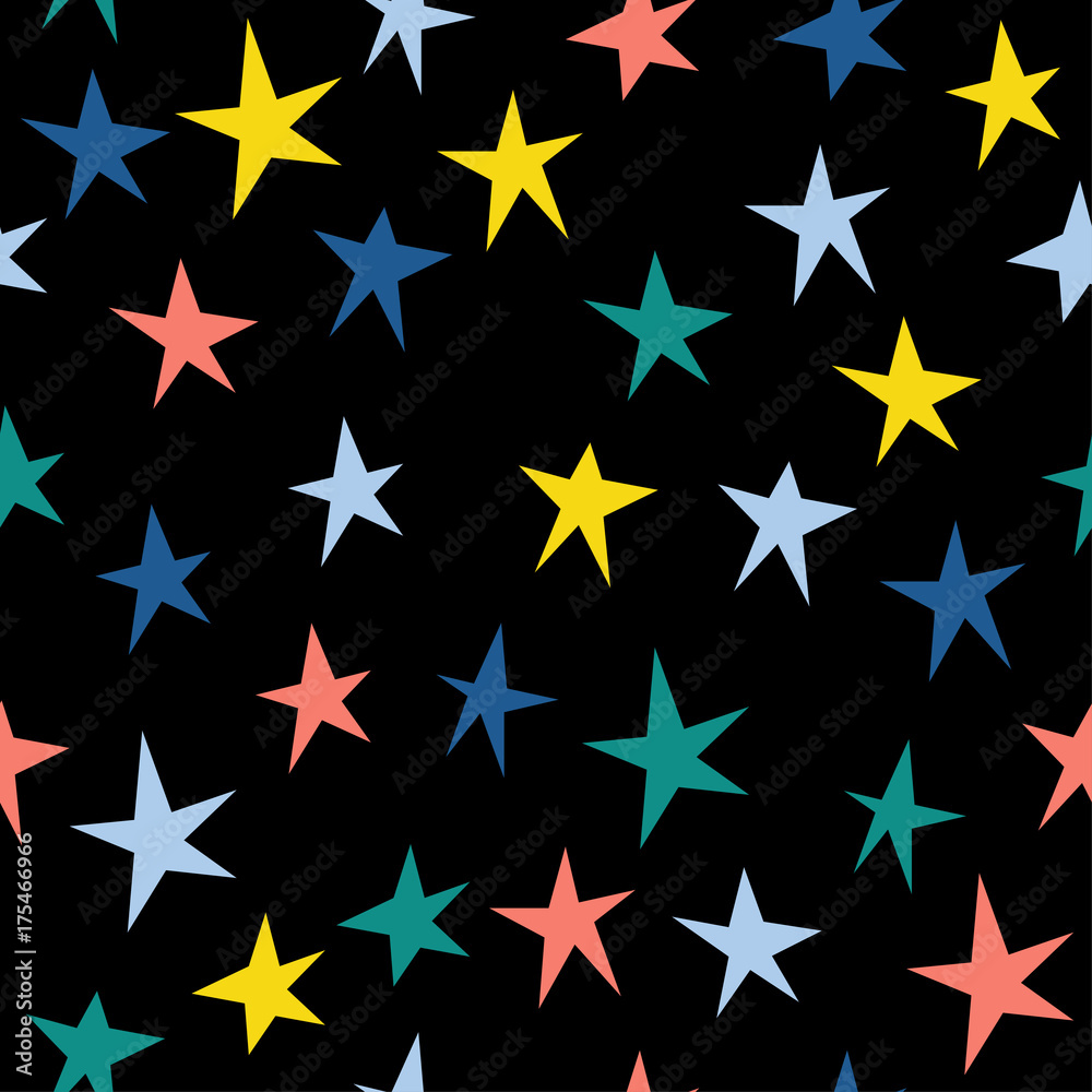 Abstract star seamless pattern background. Childish handcrafted wallpaper Abstract star seamless pattern background. Childish handcrafted wallpaper