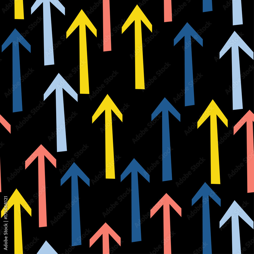 Abstract arrow seamless pattern background. Childish handmade craft Abstract arrow seamless pattern background. Childish handmade craft