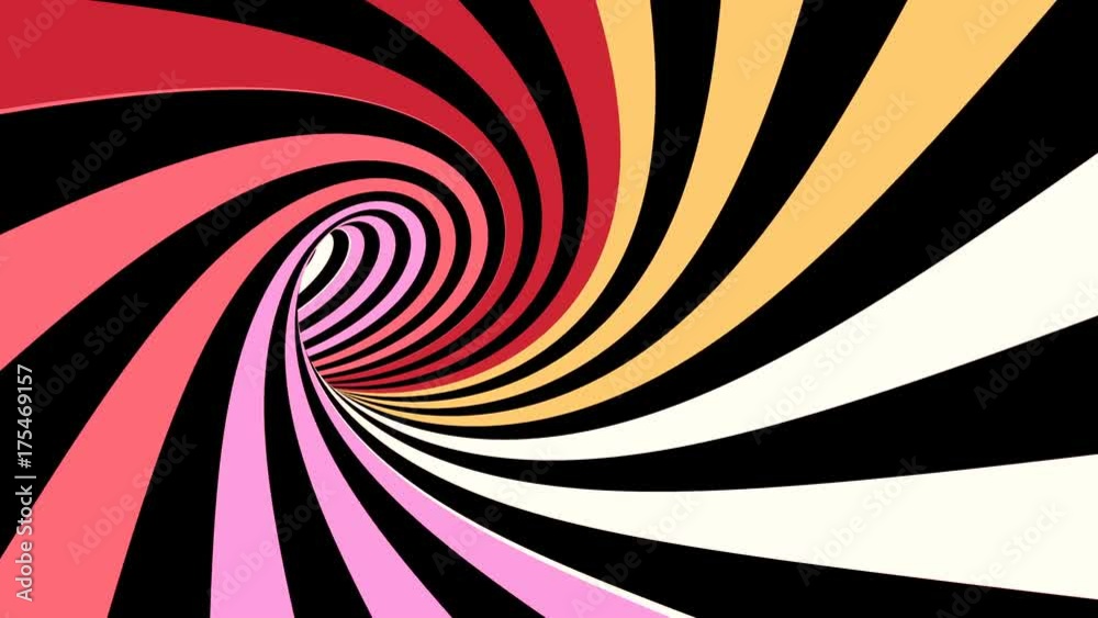 Hypnotic spiral illusion seamless looping