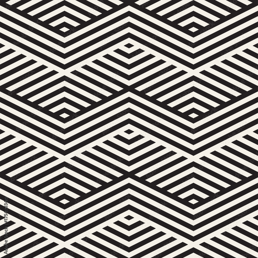 Abstract ZigZag Parallel Stripes. Stylish Ethnic Ornament. Vector Seamless Pattern. Abstract ZigZag Parallel Stripes. Stylish Ethnic Ornament. Vector Seamless Pattern.