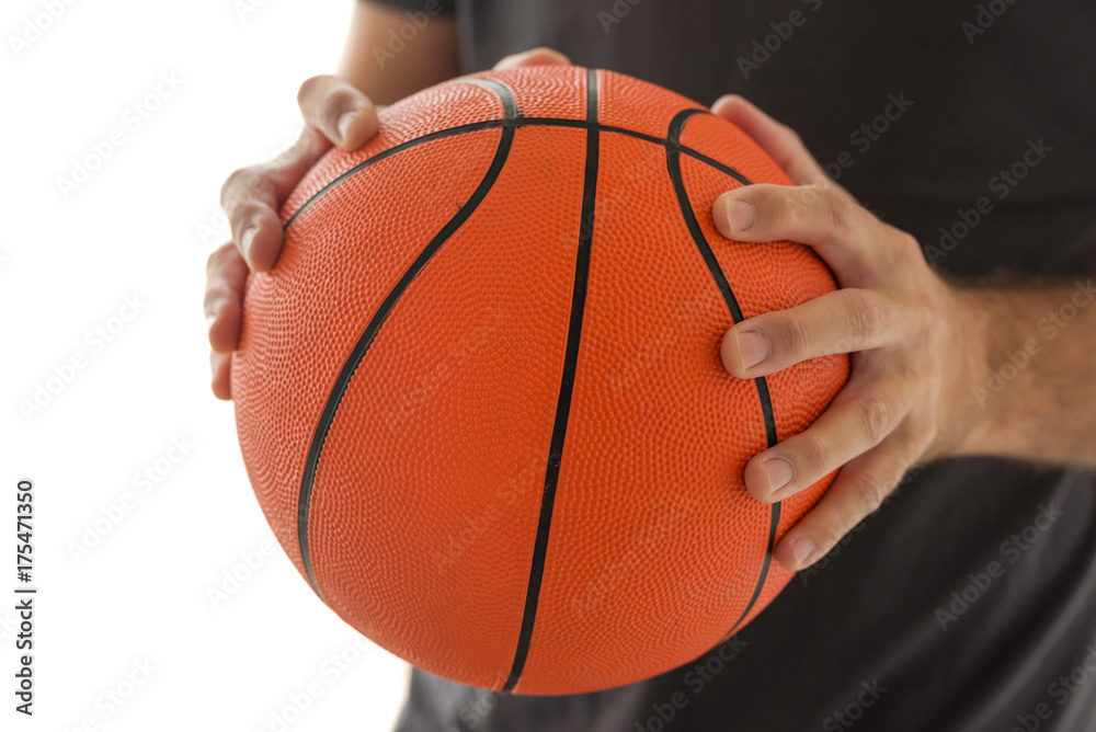 Fototapeta premium Man holding basketball