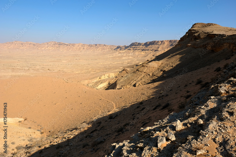 Crater Ramon sand dune ,Negev desert.