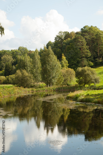 nature  river  trees  meadow