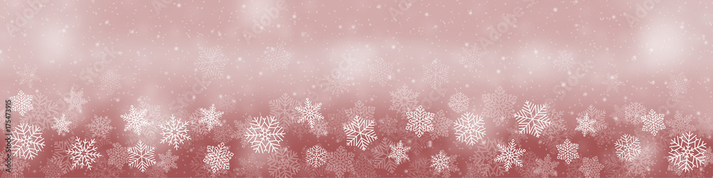 Christmas snow banner background