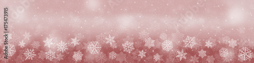Christmas snow banner background