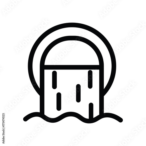 Pollution water icon