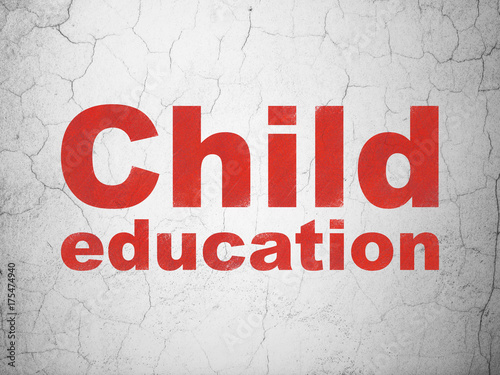 Education concept: Child Education on wall background