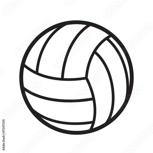 volleyball ball sports activity play competition tournament, stock vector illustration