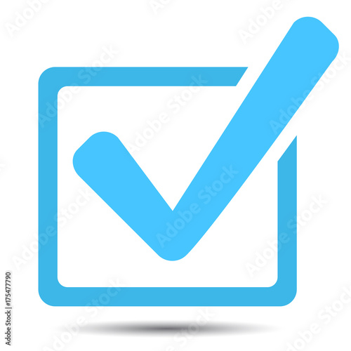 Approved icon box with a green tick ok