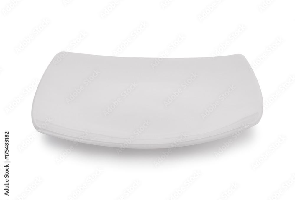 empty plate isolated on white background empty plate isolated on white background