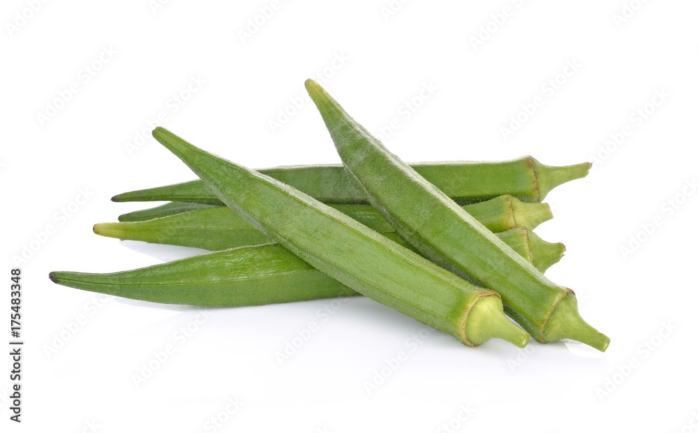 Fototapeta premium okra isolated on white background