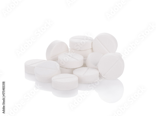 pills isolated on the white backgrounds
