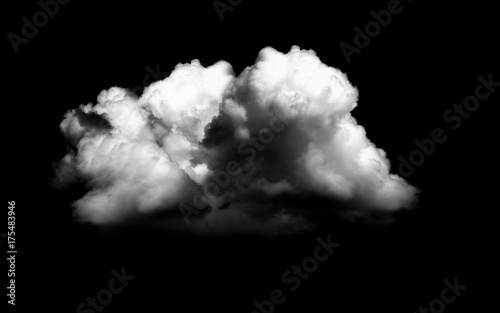 Clouds on black background