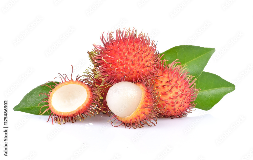 fresh rambutan isolate on white background fresh rambutan isolate on white background