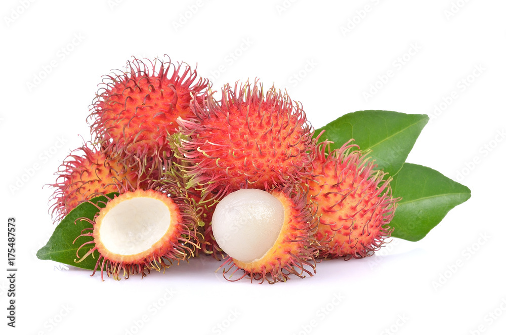 fresh rambutan isolate on white background fresh rambutan isolate on white background