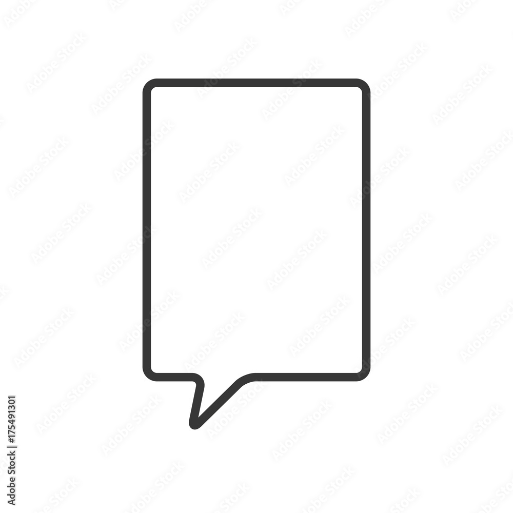 flat ine uncolored chat bubble over white background vector illustration flat ine uncolored chat bubble over white background vector illustration