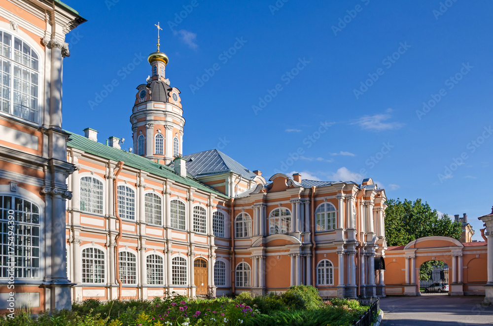  Saint Alexander Nevsky Lavra  with the church of the Holy Prince Fyodor in Saint Petersburg