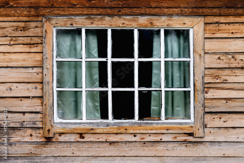 Window on a wooden building
