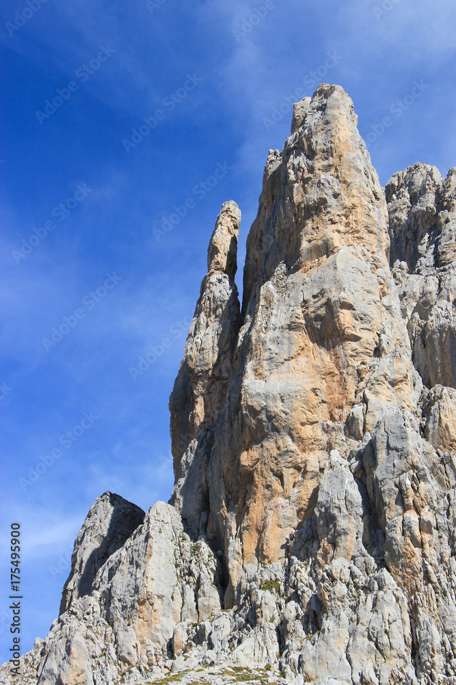 Vertical Rock Formation Picos De Europa, Cantabrian Mountains, Spain