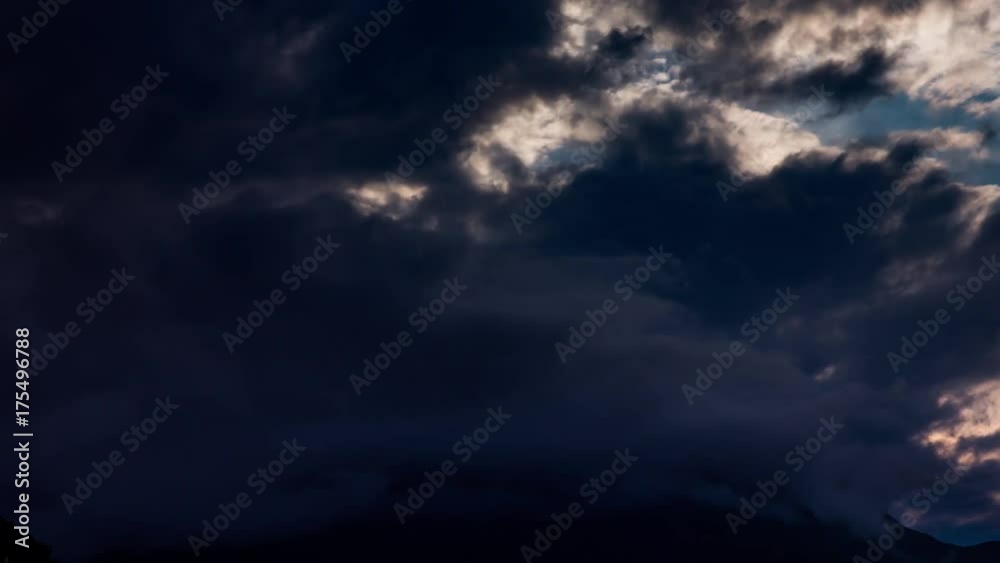 Beautiful clouds in motion timelapse the mountains of Norway Beautiful clouds in motion timelapse the mountains of Norway