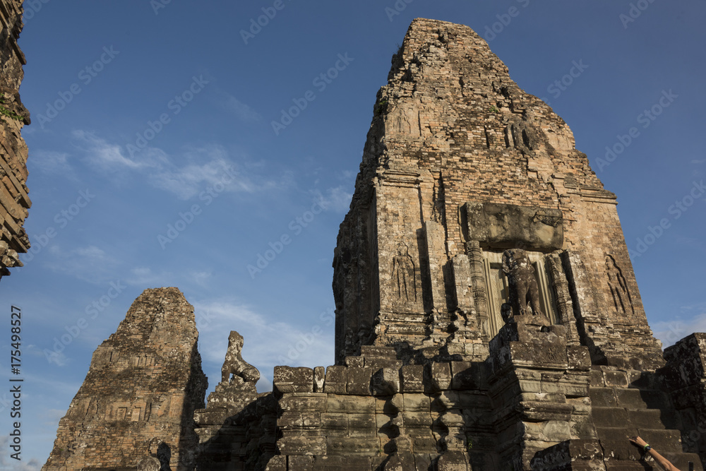 Low angle view of Pre Rup temple, Krong Siem Reap, Siem Reap, Cambodia