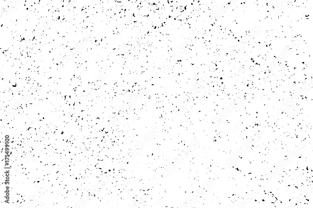 Distressed halftone grunge black and white vector illustration texture - bark beetle plaster on the wall background for creation abstract vintage effect with noise and grain.