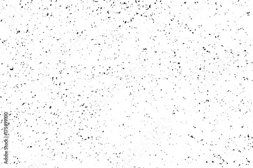 Distressed halftone grunge black and white vector illustration texture - bark beetle plaster on the wall background for creation abstract vintage effect with noise and grain.