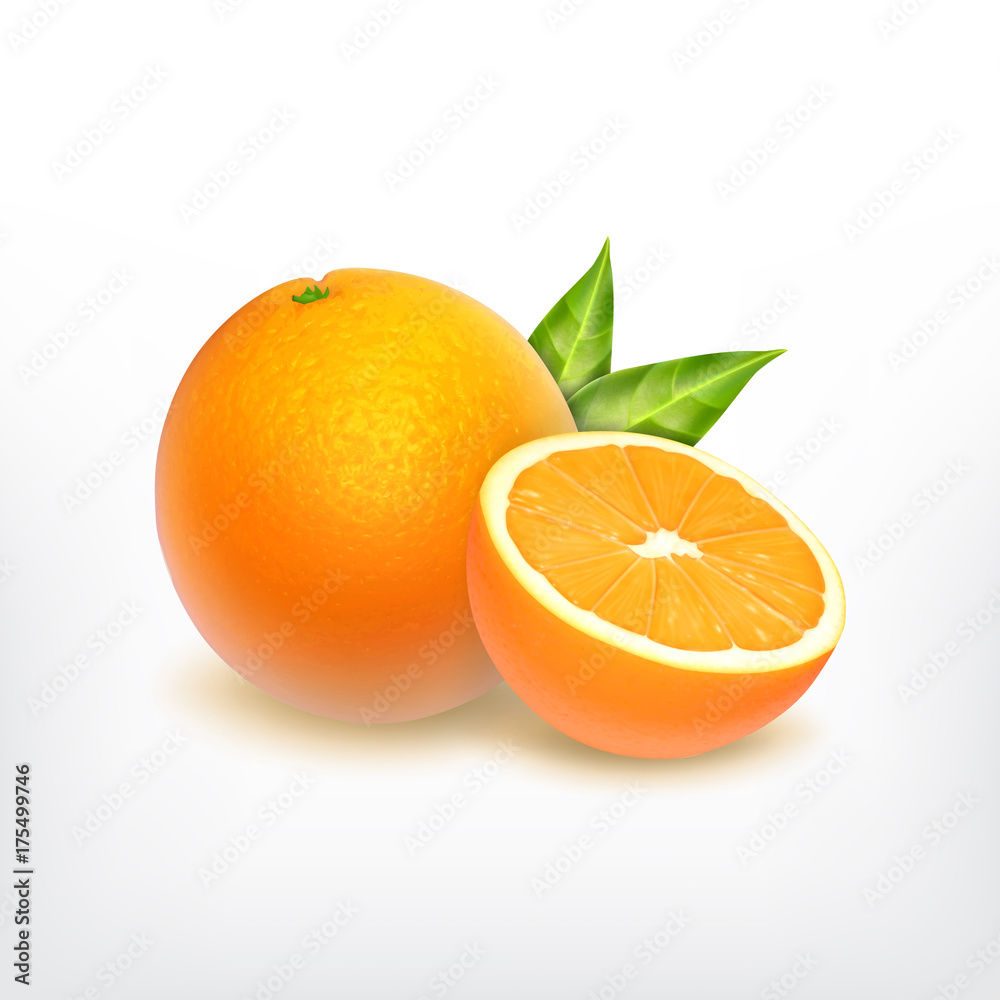 Orange fruit and orange slice Orange fruit and orange slice